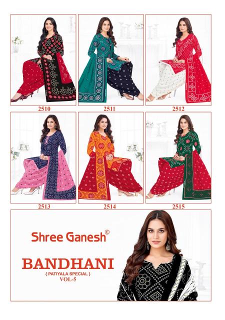 Shree ganesh bandhani vol 5 cotton dress material wholesale market in mumbai